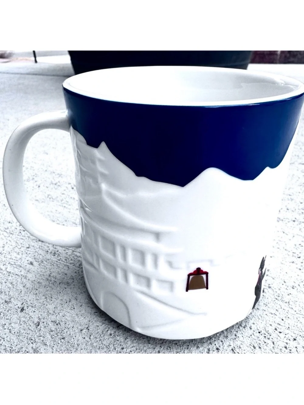 Starbucks Collector Relief Series Xian Mug with Blue and White Cityscape